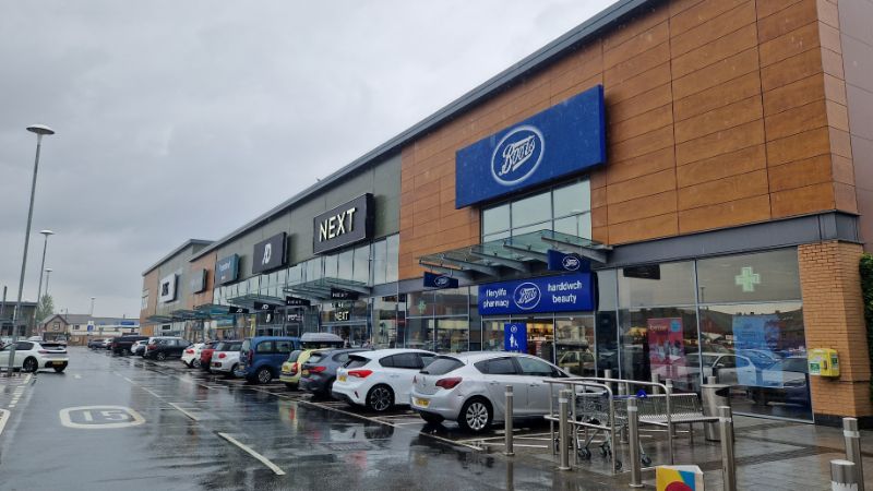 Prestatyn Shopping Park including Marks & Spencer, Next and Boots